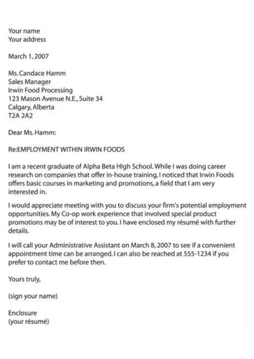 Creative cover letter template Vancouver