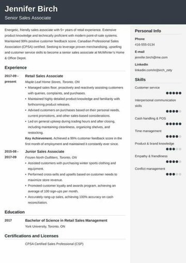 Professional resume template Vancouver